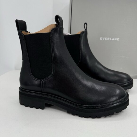 Everlane The Lug Chelsea Boot in Black size 8 Women's Leather Ankle Chunky Sole - Picture 7 of 16